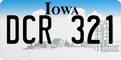 IA license plate DCR321