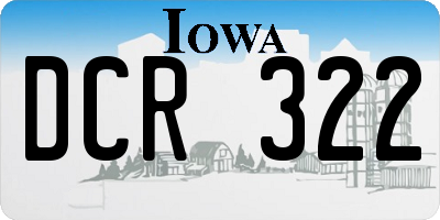 IA license plate DCR322