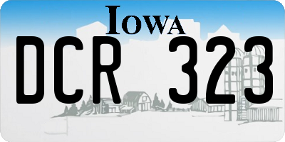 IA license plate DCR323