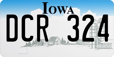 IA license plate DCR324