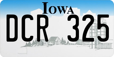 IA license plate DCR325