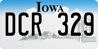IA license plate DCR329