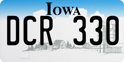 IA license plate DCR330