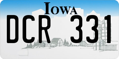 IA license plate DCR331