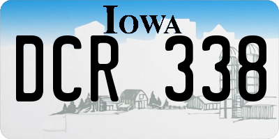 IA license plate DCR338