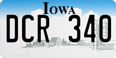 IA license plate DCR340