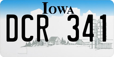 IA license plate DCR341