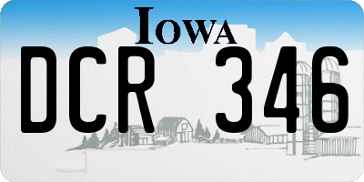 IA license plate DCR346