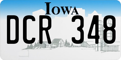 IA license plate DCR348