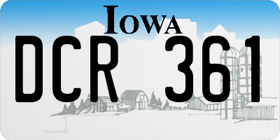 IA license plate DCR361