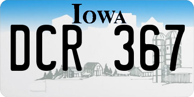 IA license plate DCR367