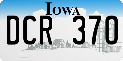 IA license plate DCR370