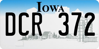 IA license plate DCR372