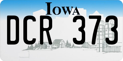 IA license plate DCR373