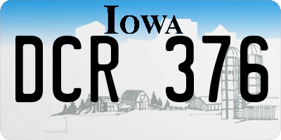 IA license plate DCR376