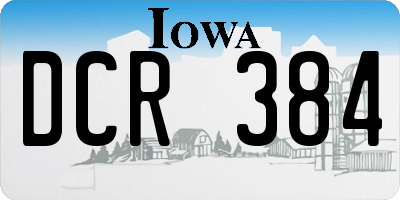 IA license plate DCR384