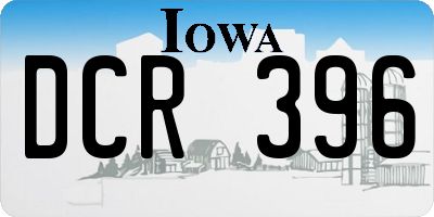 IA license plate DCR396