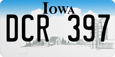 IA license plate DCR397