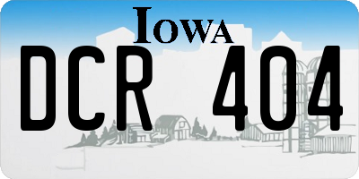 IA license plate DCR404