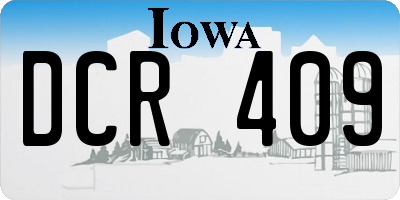 IA license plate DCR409