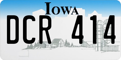 IA license plate DCR414