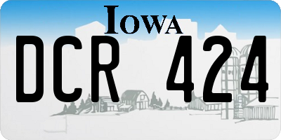 IA license plate DCR424