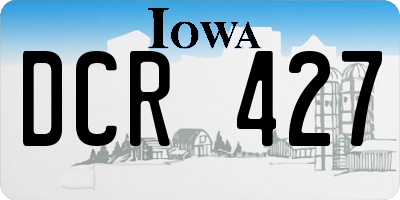 IA license plate DCR427