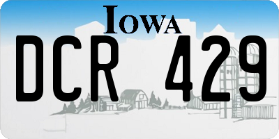 IA license plate DCR429