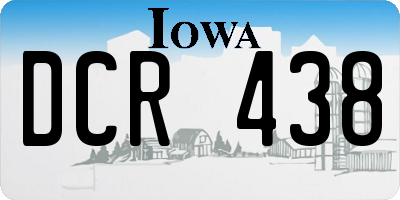 IA license plate DCR438