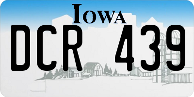 IA license plate DCR439