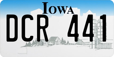 IA license plate DCR441
