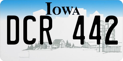 IA license plate DCR442
