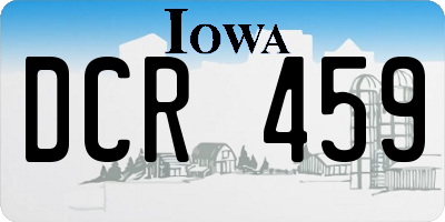 IA license plate DCR459
