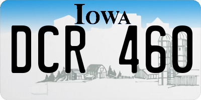 IA license plate DCR460