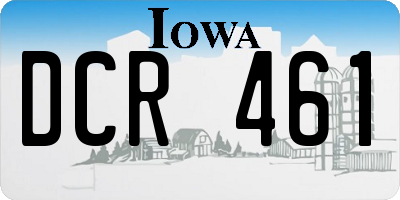 IA license plate DCR461