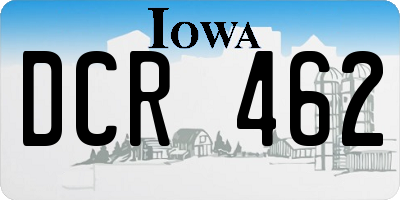IA license plate DCR462