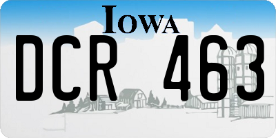 IA license plate DCR463