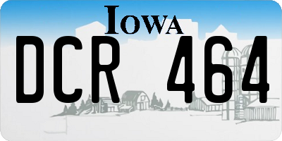 IA license plate DCR464