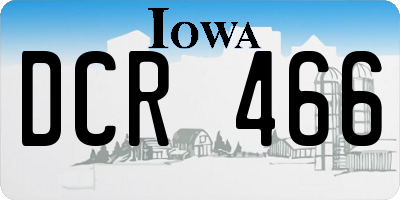 IA license plate DCR466