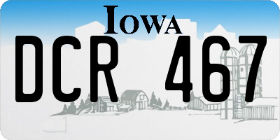 IA license plate DCR467