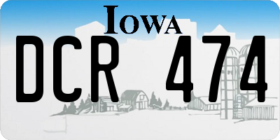 IA license plate DCR474