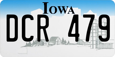 IA license plate DCR479