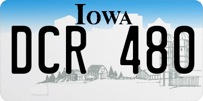 IA license plate DCR480
