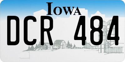 IA license plate DCR484