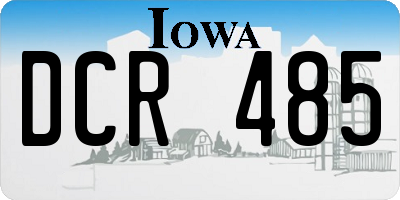 IA license plate DCR485