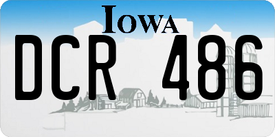 IA license plate DCR486