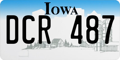 IA license plate DCR487
