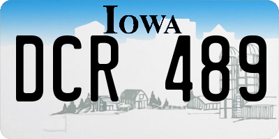 IA license plate DCR489