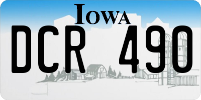 IA license plate DCR490