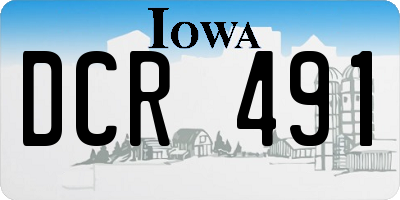 IA license plate DCR491